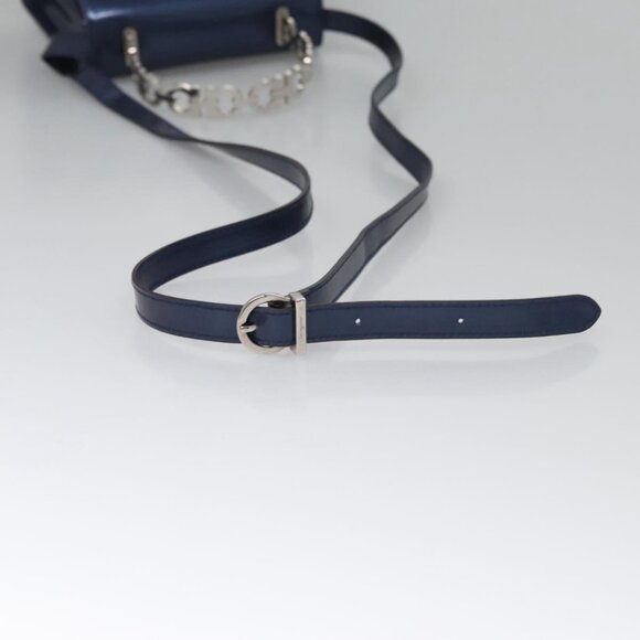 Salvatore Ferragamo Hand Bag Enamel 2way Blue - Picture 7 of 16